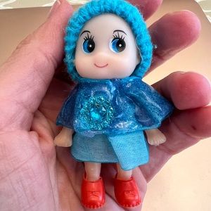Elf blue baby doll toddler glitter mini toy
